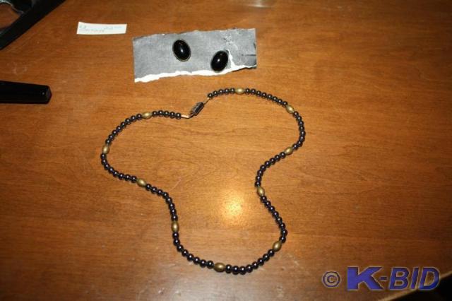 lot 169 image: Matching necklace and earrings Alas...