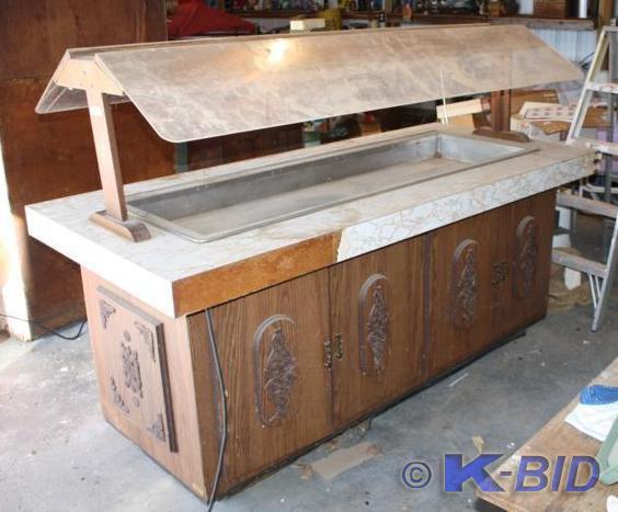 lot 17 image: Salad bar 100x40x60 with stainless ...
