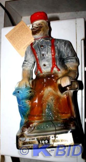 lot 179 image: Paul Bunyan decanter 12 tall There...