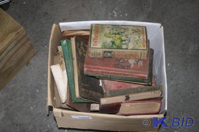 lot 205 image: Box of old books late 1800s early ...