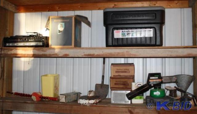 lot 233 image: Contents of 2 shelves Rubber Maid A...