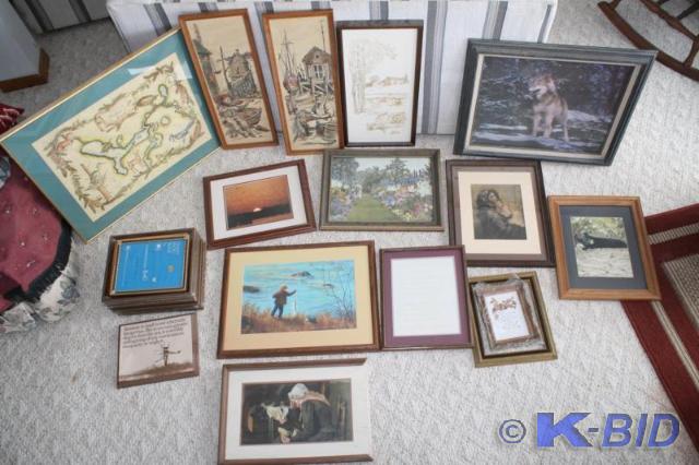 lot 260 image: Group of prints and new frames 9 ne...