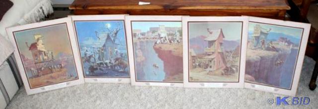 lot 283 image: set of 5 prints by Lloyd Mitchell S...