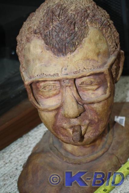 lot 284 image: Vintage or antique Mans head bust ...