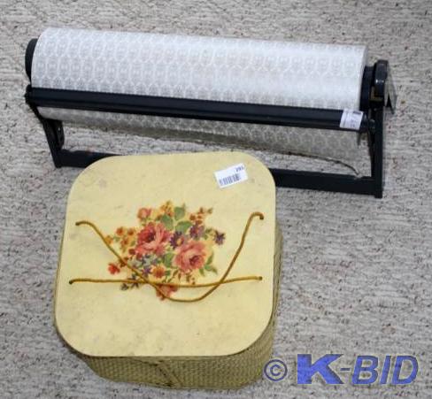 lot 291 image: antique sewing basket and old sore ...