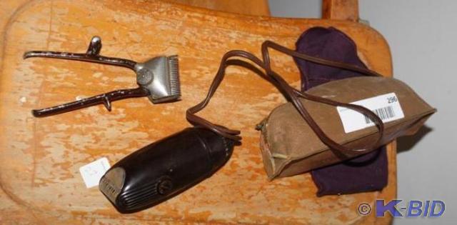 lot 296 image: Antique hand held mustache trimmer ...