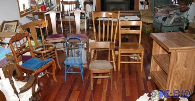 lot 303 image: group of wooden antique and vintage...