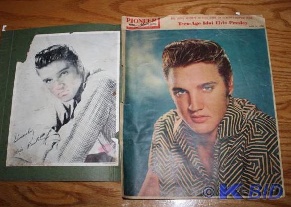 lot 323 image: Signed Elvis Presley autographed pi...