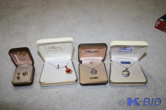 lot 336 image: Earrings sterling silver 14k posts ...