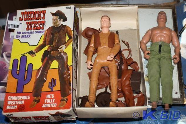 lot 43 image: Johnny West moveable cowboy by Marx...