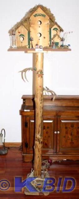 lot 61 image: Unique artistic hand made bird hous...