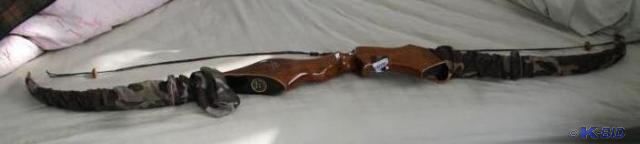 lot 91 image: Herters left handed wood bow 60# ...