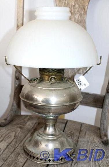 lot 97 image: Antique kerosene lamp 1904 B & ...